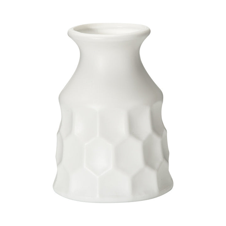 Textured Honeycomb Ceramic Vase Stornfeild