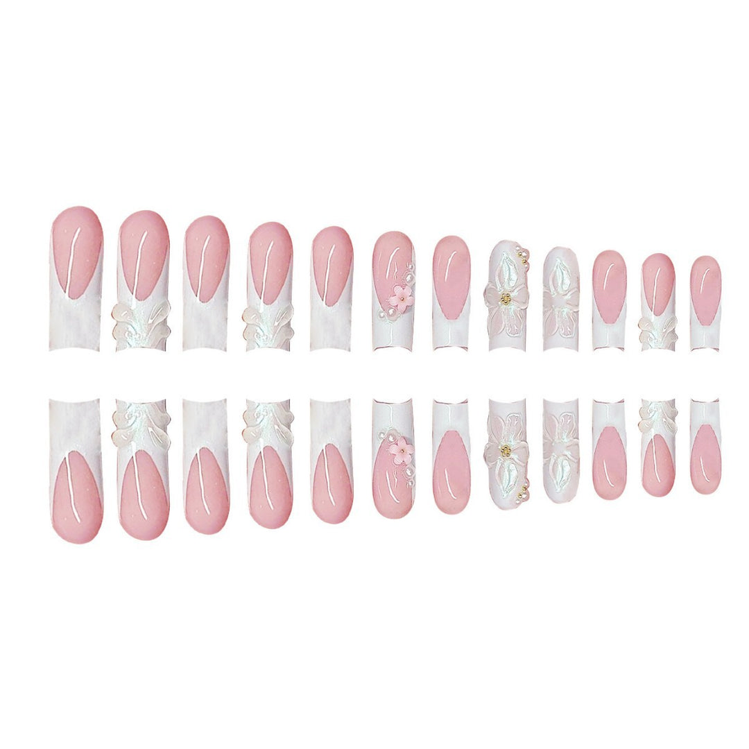 Decorative 3D Floral Press-On Nails Stornfield