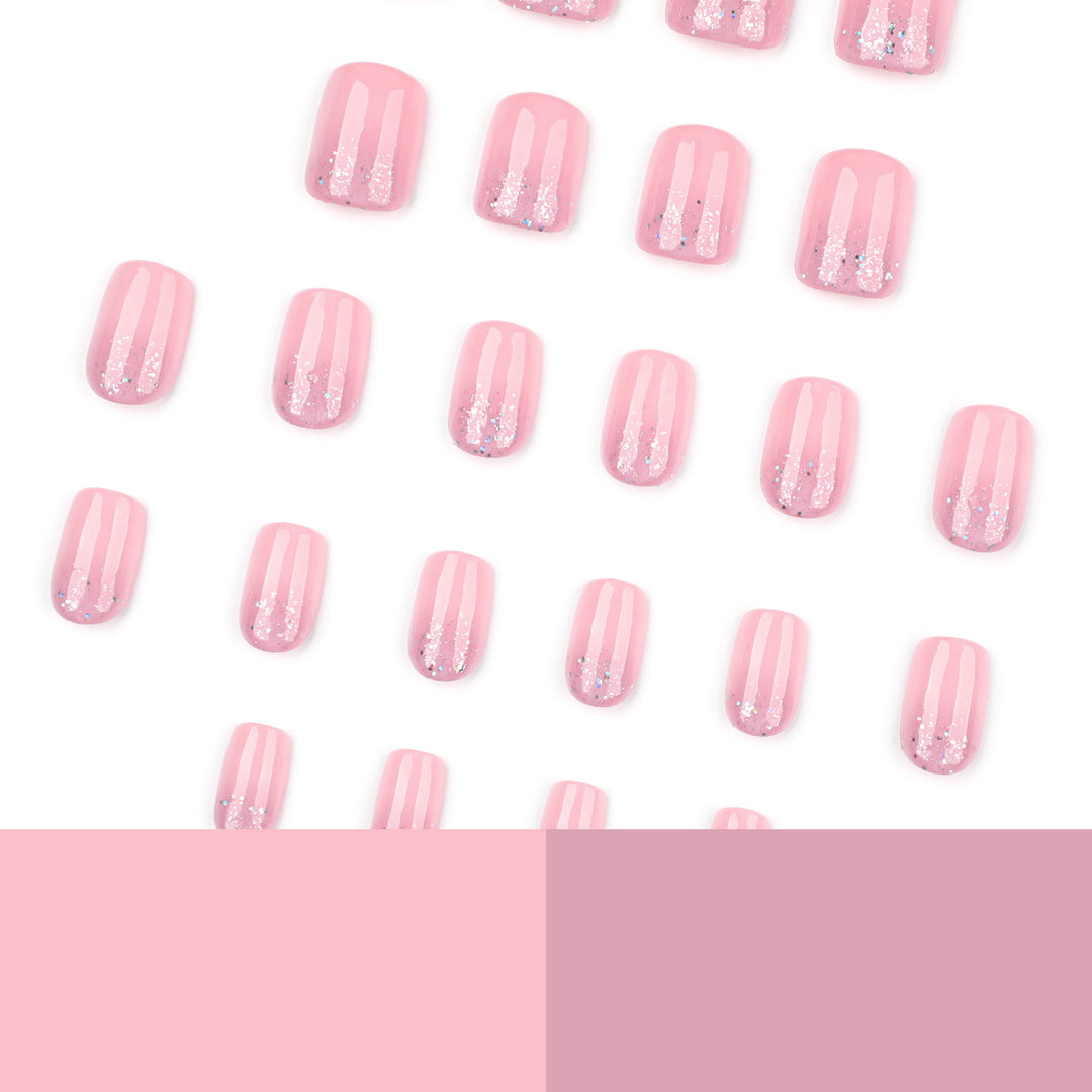 Artful Nail Tips with Glitter Accents Stornfield