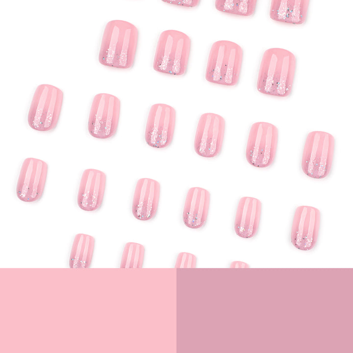 Artful Nail Tips with Glitter Accents Stornfield