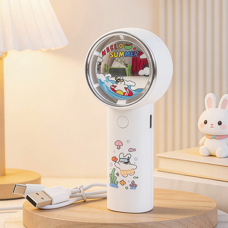 Women Portable Hand Fan with Playful Design Stornfield
