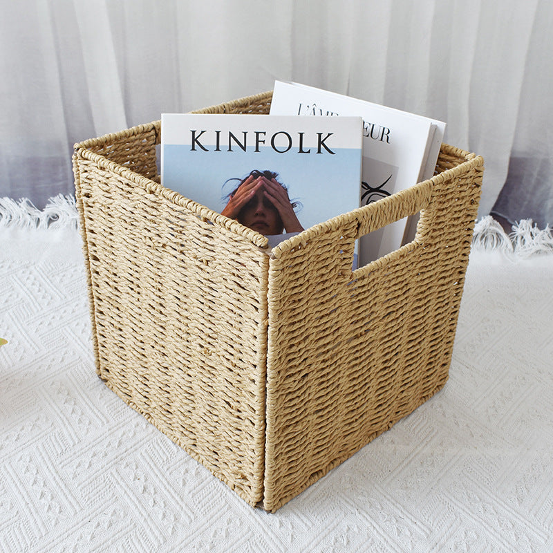 Rustic Woven Storage Bin Stornfield