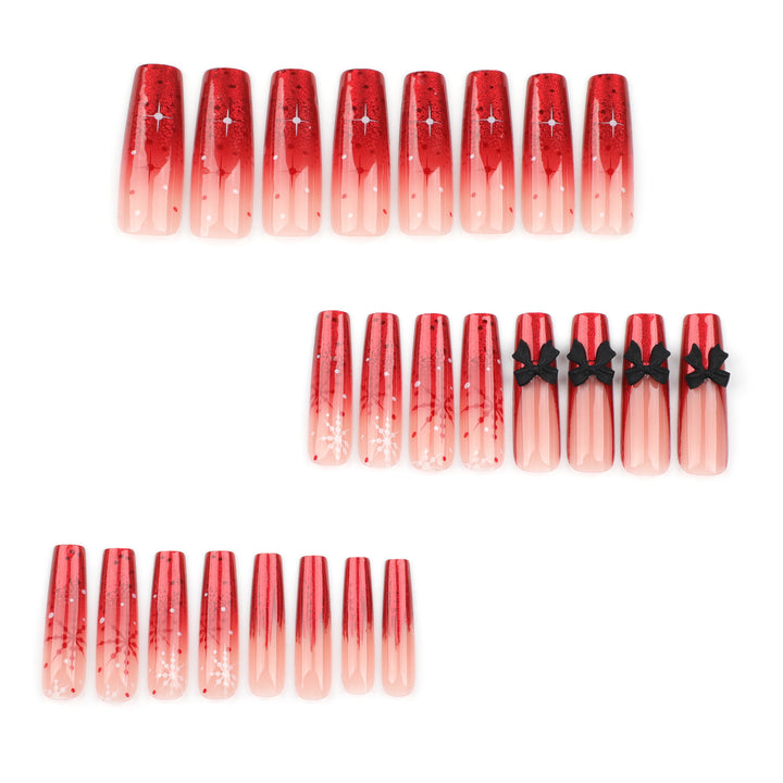 Artificial acrylic nails with glitter and Christmas design Stornfield