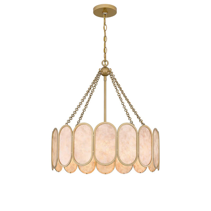 Elegant Alabaster Suspension Chandelier