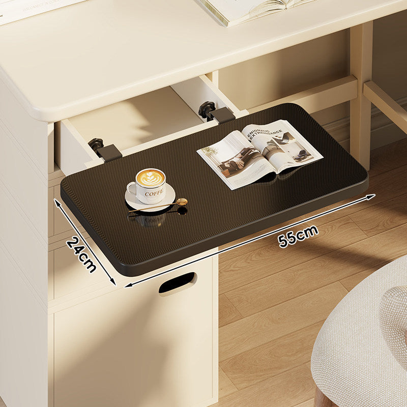 Clamp-On Wooden Desk Bridge Shelf Extension