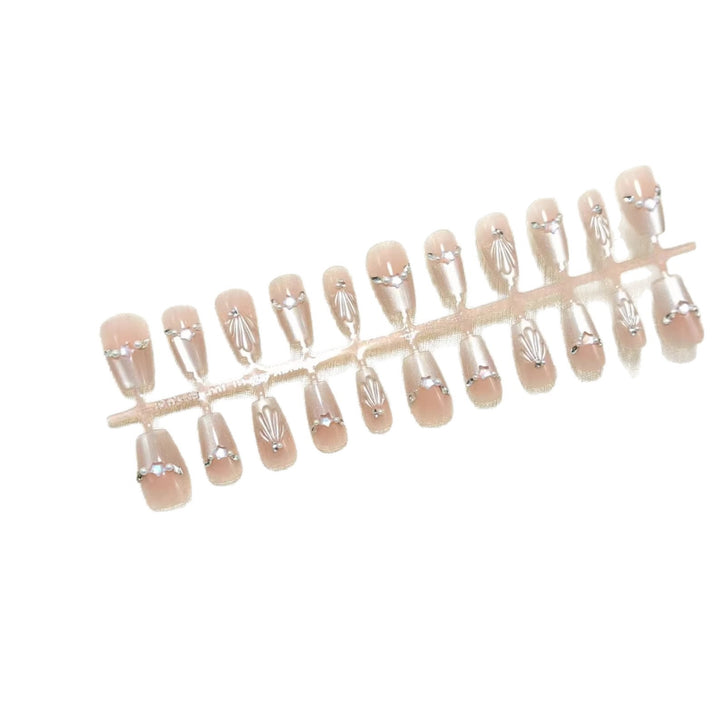 Glamorous artificial nails with filigree 3D decorations Stornfield