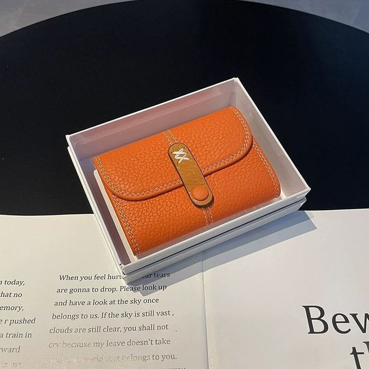 Textured Leather Tri-Fold Wallet Stornfield