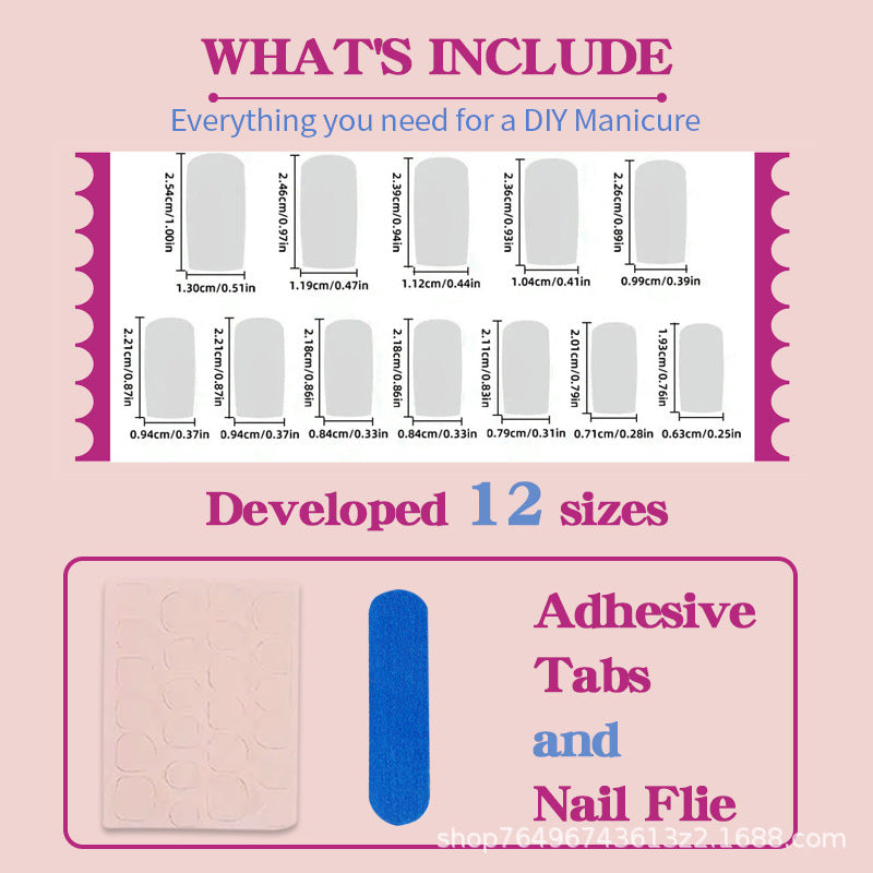 Acrylic nail set with stylish ombre design Stornfield