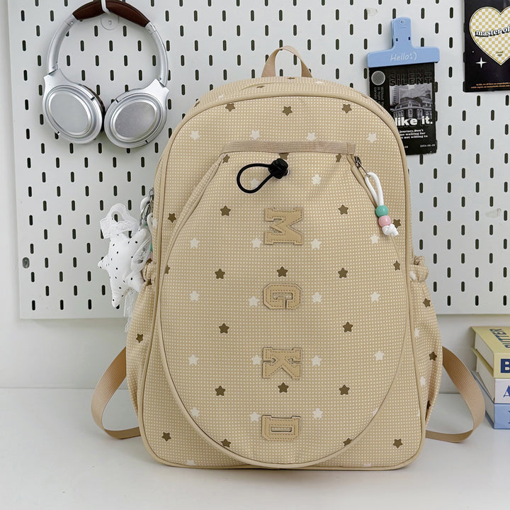 Star-Patterned Casual School Backpack Stornfield