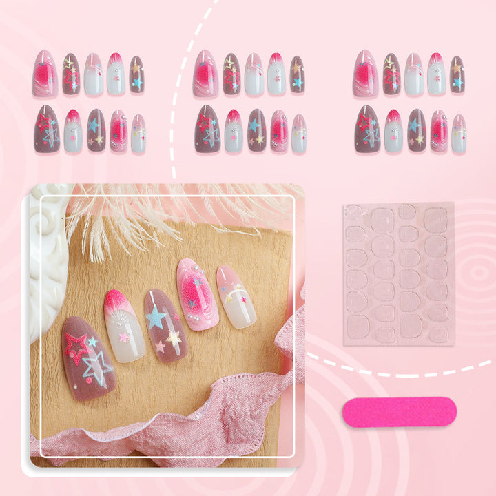 Artistic Starry Sky Press-On Nail Art Set