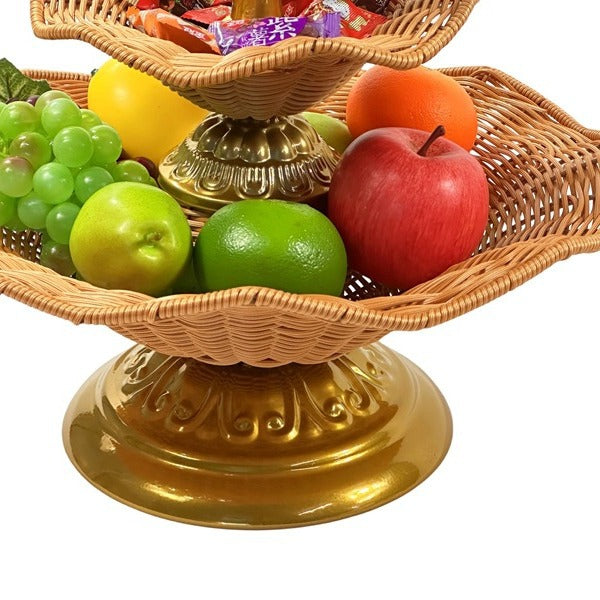 Women's elegant tray stand made of woven material Stornfield