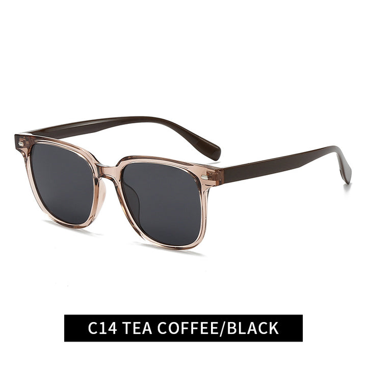Women's modern square sunglasses with stylish, transparent frame Stornfield