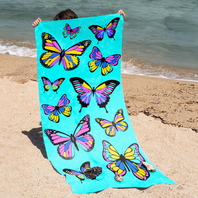 Beach towel with vibrant, colorful animal motif Stornfield