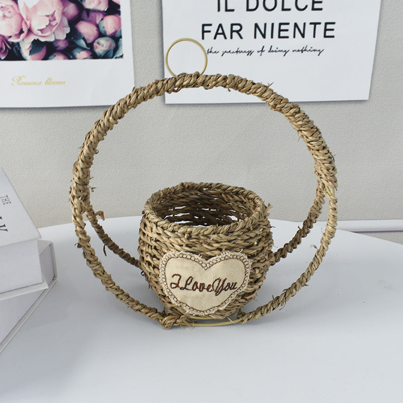 Handwoven Decorative Flower Basket Stornfield