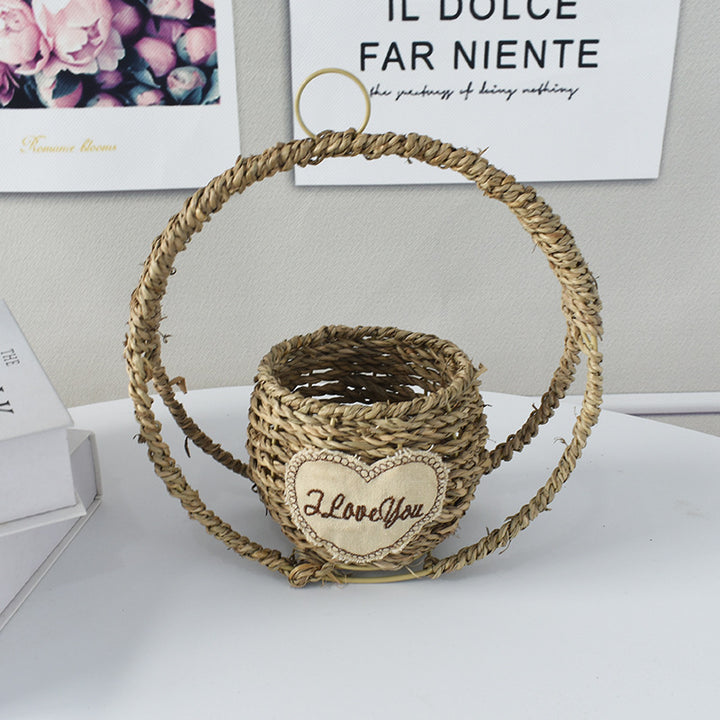 Handwoven Decorative Flower Basket Stornfield
