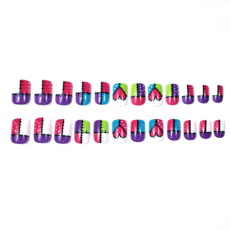 Artistic Heart-Printed Nail Art Set Stornfield