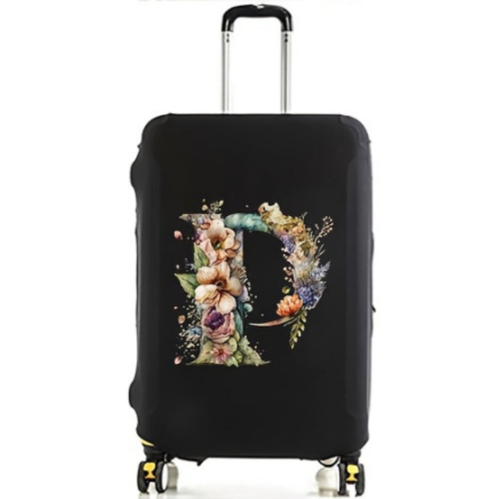 Women's Hard Shell Suitcase with Floral Initial Design Stornfield