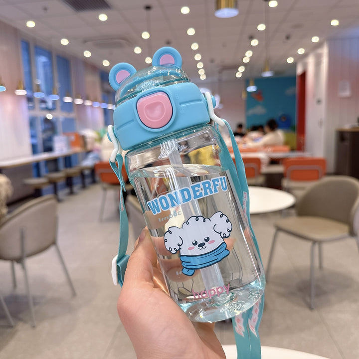 Ladies Playful waterproof drinking bottle with carrying strap Stornfield
