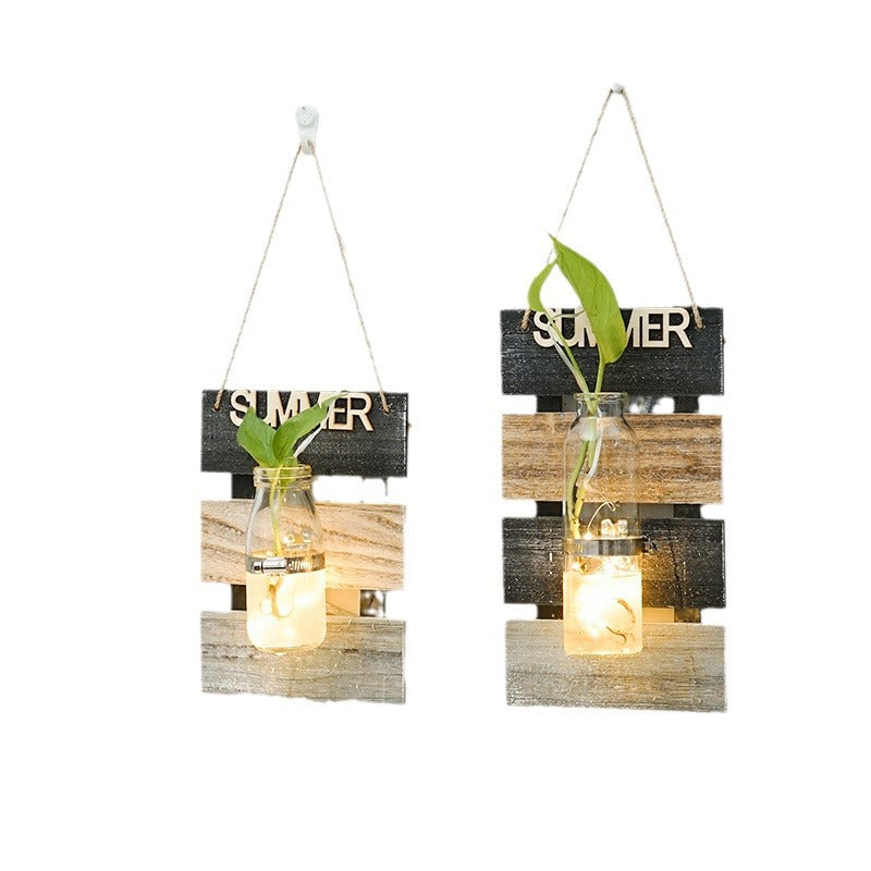 Wall decoration with glass carafe holder Stornfield