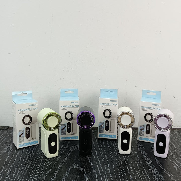 Unisex Portable Hand Fan with Digital Speed Display Stornfield