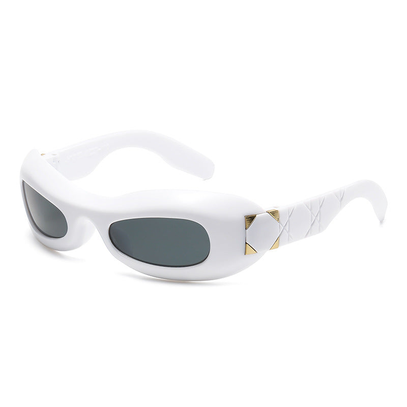 Women's futuristic designer sunglasses with innovative Stornfield frame