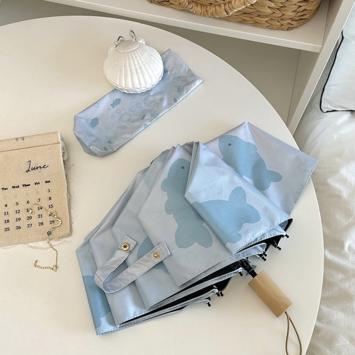 Women's foldable umbrella with unique fish pattern Stornfield