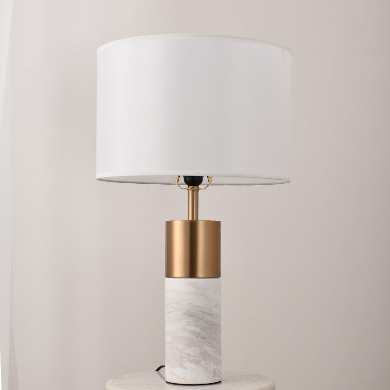 Contemporary Marble and Metal Table Lamp