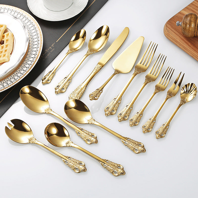 Elegant fish fork with artistic handle design Stornfield