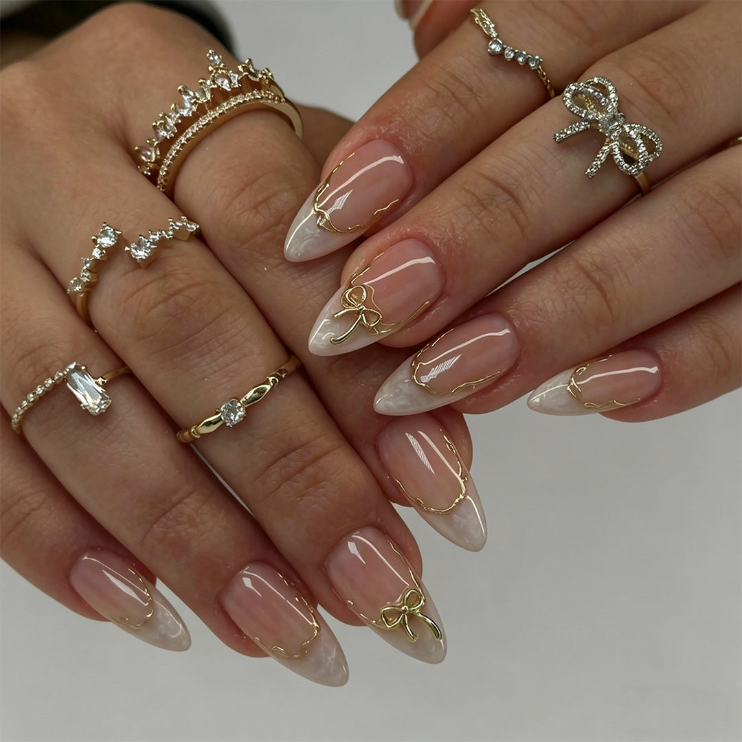 Decorative Stiletto Press-On Nails Stornfield