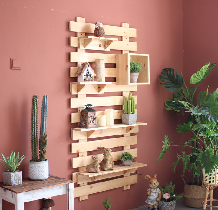 Wall shelf made of high-quality wood Stornfield