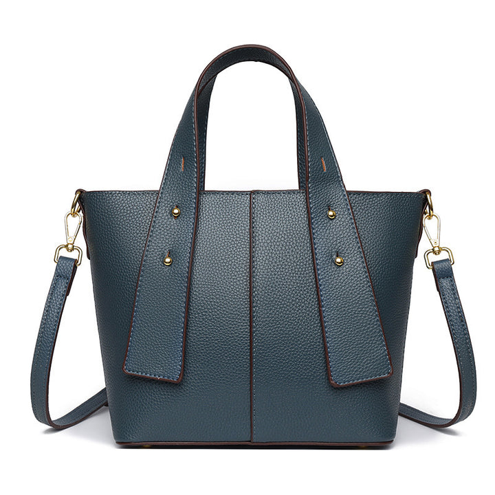 Textured Vegan Leather Multi-Pocket Tote Stornfield