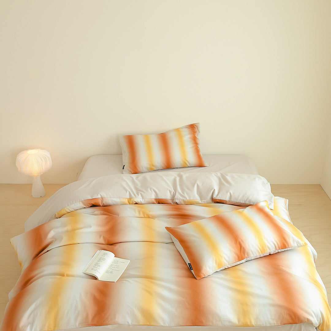 Soft-Sateen Breathable Duvet Cover Set with Hidden Zip and Corner Ties