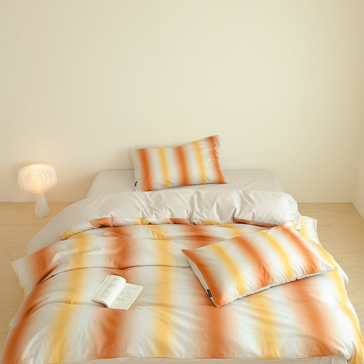 Soft-Sateen Breathable Duvet Cover Set with Hidden Zip and Corner Ties