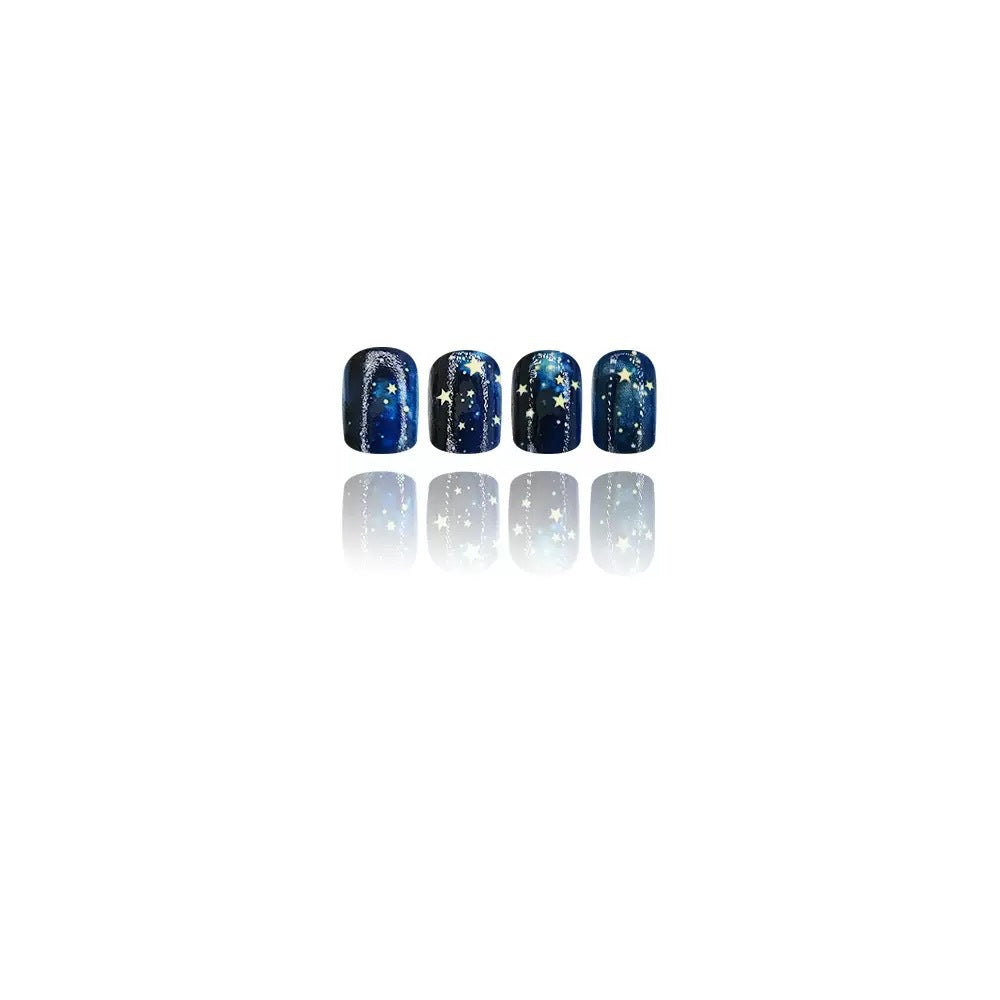 Nail art set with sparkling stars and cosmic motifs Stornfield