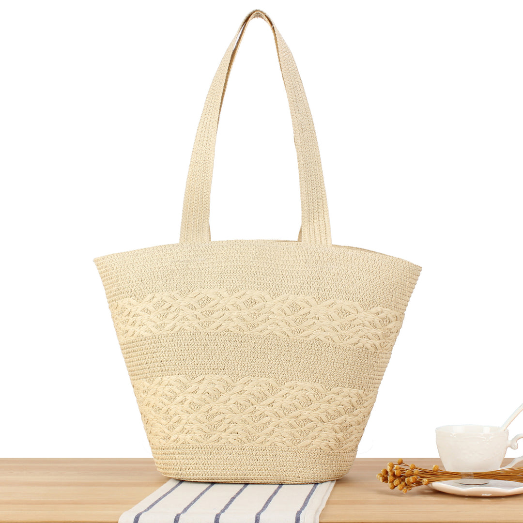 Stylish Woven Tote Bag with Elastic Shoulder Straps Stornfield