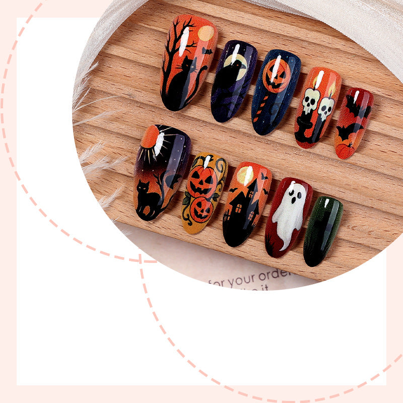 Artificial nail set with creepy Halloween motifs Stornfield 1789118658