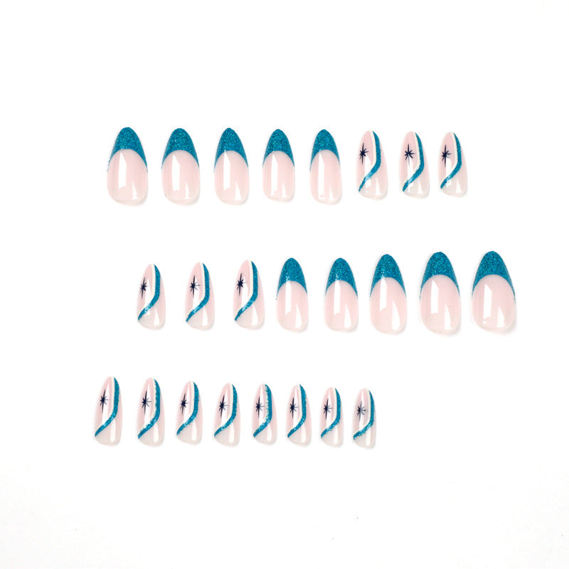 Elegant Stiletto Nails with Glitter and Ombre Design Stornfield