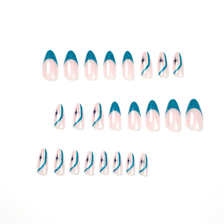 Elegant Stiletto Nails with Glitter and Ombre Design Stornfield