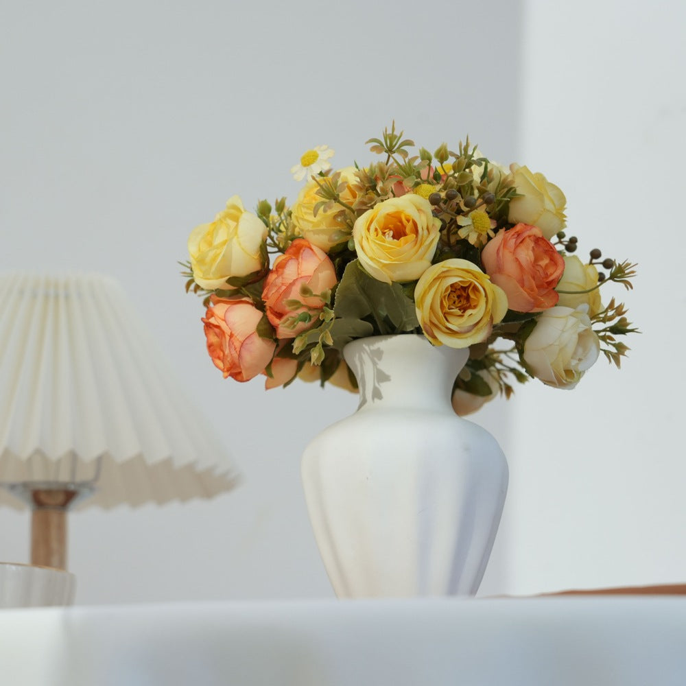 Lifelike Floral Bouquet with Wildflower Accents