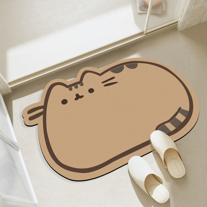 Cartoon Cat-Shaped Floor Mat