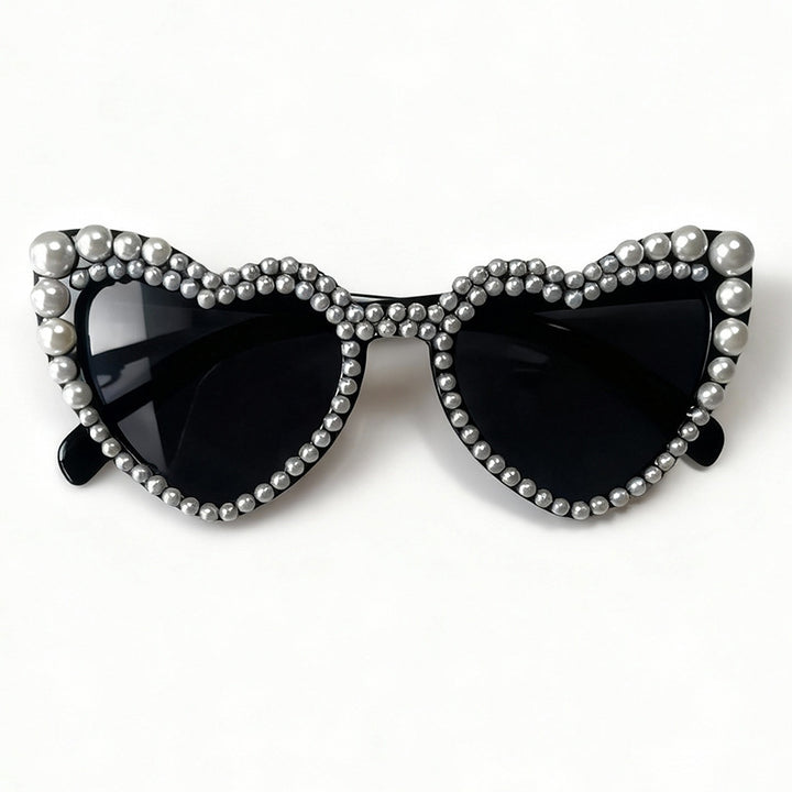 Heart-Shaped Pearl-Detail Sunglasses Stornfield