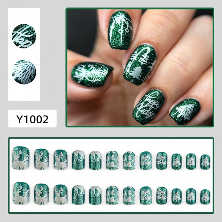 Artificial nails with festive winter motifs Stornfield