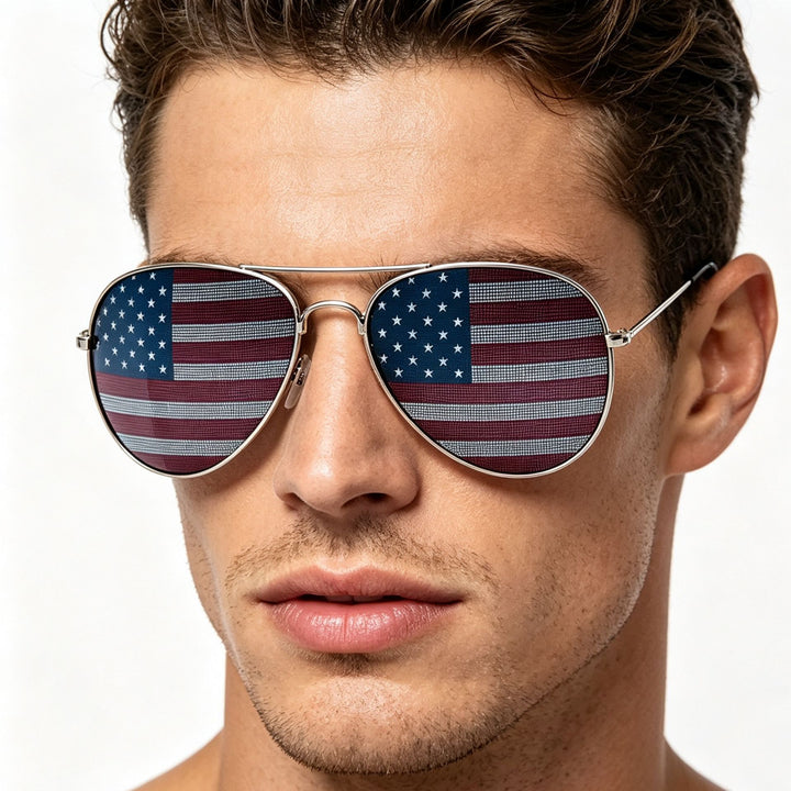 Patriotic Flag Aviator Sunglasses Stornfield