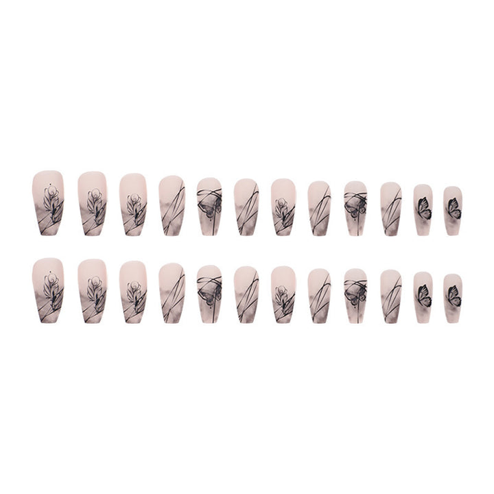Artificial nails with floral designs Stornfield