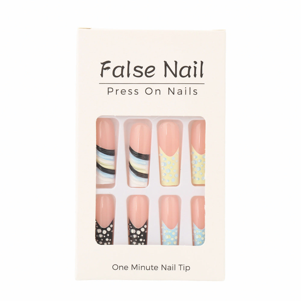 Artificial Nail Set with Stylish Geometric Designs Stornfield