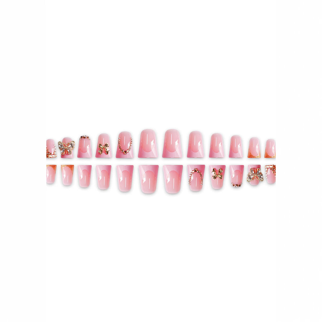 Artistic Nail Enhancements with Rhinestone Decorations Stornfield