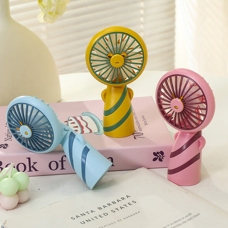 Women's Portable Mini Handheld Fan with USB Charging Function and Ergonomic Design Stornfield