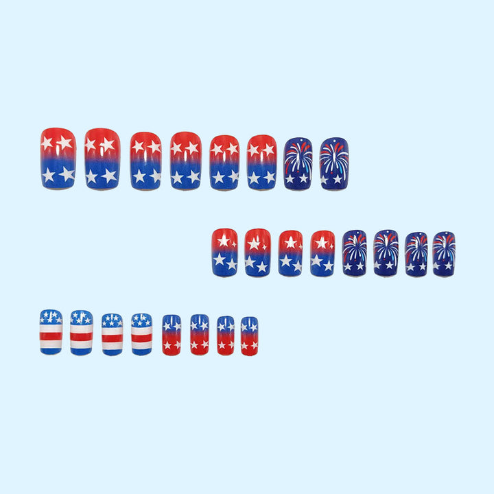 Artificial nails in patriotic star and stripe design Stornfield