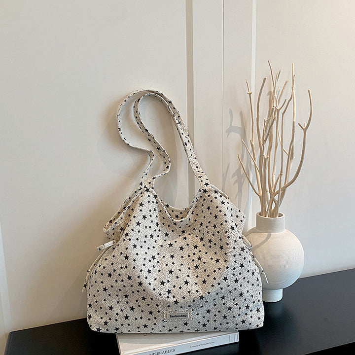 Star-Patterned Casual Shoulder Bag