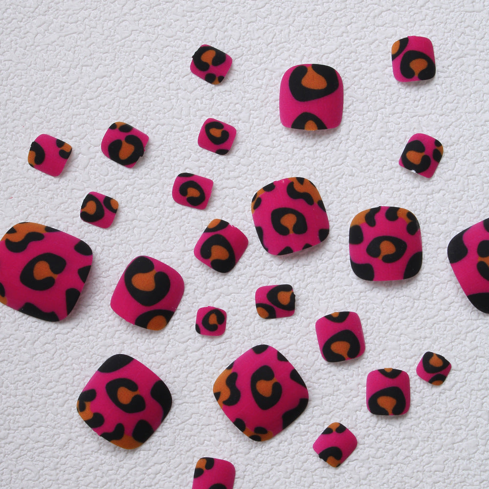 Playful Leopard Print Press-On Toenails Stornfield